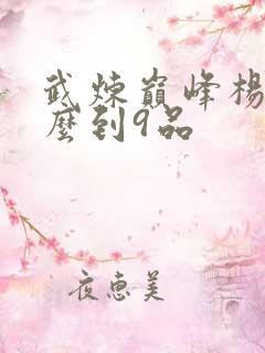 武炼巅峰杨开怎么到9品