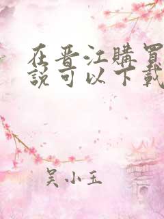 在晋江购买的小说可以下载到本地吗