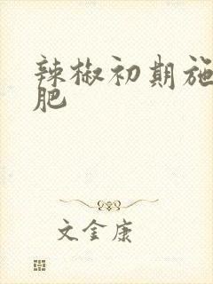 辣椒初期施什么肥