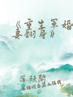 《重生军婚之肥妻翻身》
