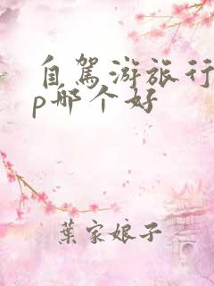 自驾游旅行app哪个好