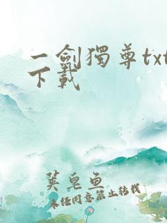一剑独尊txt下载