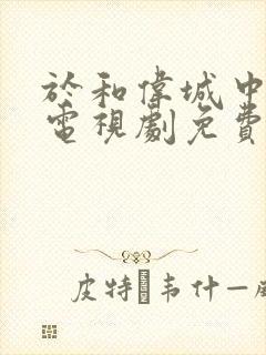于和伟城中之城电视剧免费观看全集