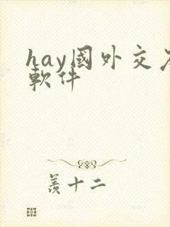 hay国外交友软件
