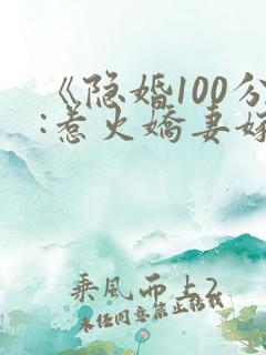 《隐婚100分:惹火娇妻嫁一送一》
