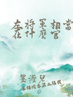 左将军相当于现在什么官