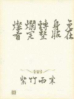 灿烂转身免费观看完整版在线