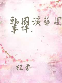 韩国演艺圈悲惨事件.