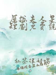 厉总夫人是大佬短剧免费观看全集