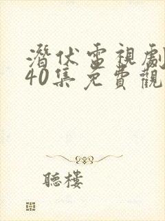潜伏电视剧全集40集免费观看高清版