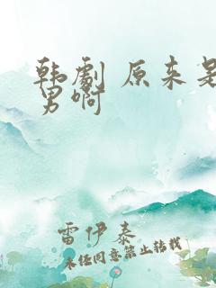 韩剧 原来是美男啊
