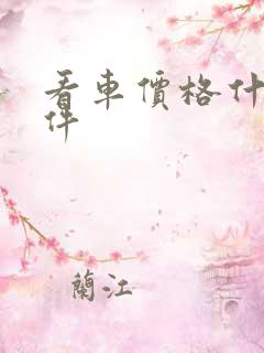看车价格什么软件