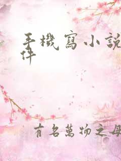 手机写小说的软件