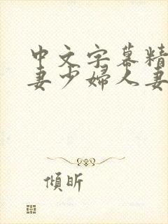 中文字幕精品人妻少妇人妻丰满熟妇