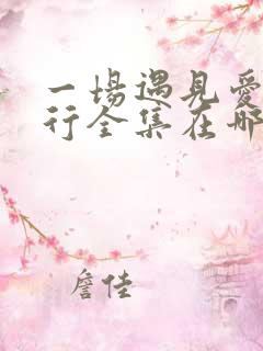 一场遇见爱情旅行全集在哪看