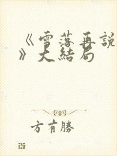 《雪落再说爱你》大结局