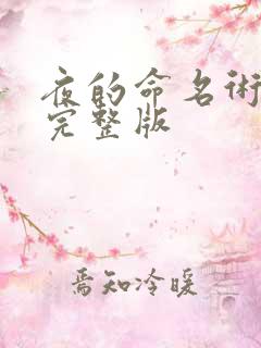 夜的命名术小说完整版