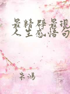 最精辟最现实的人生感悟句子