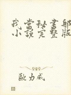 我当秘书那些年小说完整版免费阅读