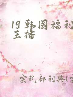 19 韩国福利主播