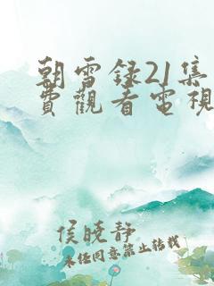 朝雪录21集免费观看电视剧