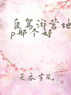 自驾游营地app哪个好