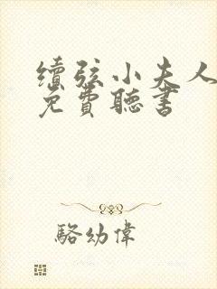 续弦小夫人小说免费听书