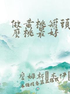 做黄桃罐头用什么桃最好