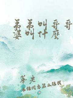 弟弟叫哥哥的老婆叫什么