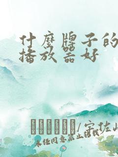 什么牌子的硬盘播放器好
