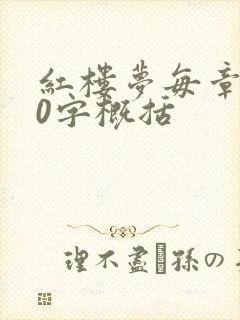 红楼梦每章100字概括