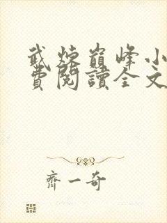 武炼巅峰小说免费阅读全文作者