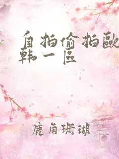 自拍偷拍欧美日韩一区