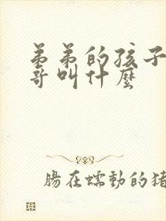 弟弟的孩子叫哥哥叫什么