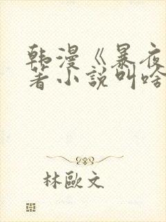 韩漫《暴夜》原著小说叫啥