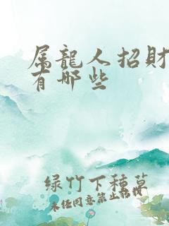 属龙人招财摆件有哪些