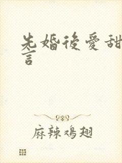 先婚后爱甜宠现言