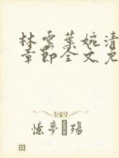 林云叶婉清最新章节全文免费阅读