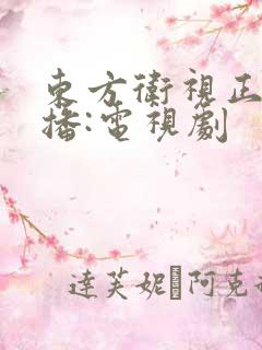东方卫视正在直播:电视剧