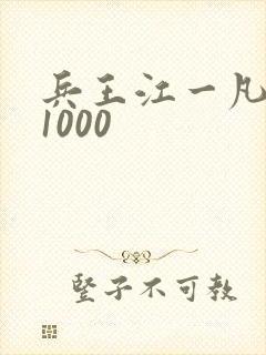 兵王江一凡1~1000