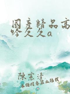 国产精品高潮呻吟久久a