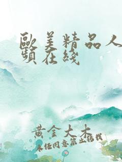 欧美精品人妻视频在线
