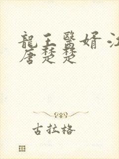 龙王医婿 江辰唐楚楚