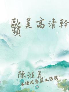 欧美高清干逼视频