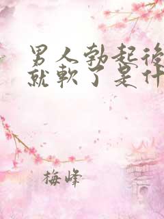 男人勃起后很快就软了是什么原因