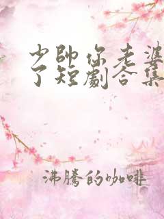 少帅你老婆又跑了短剧合集