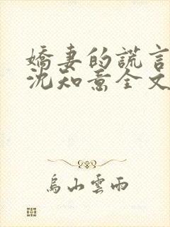 娇妻的谎言陈凡沈知意全文免费阅读