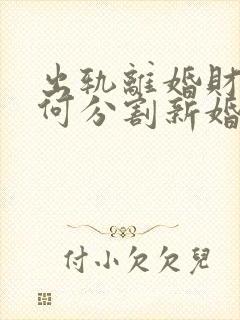 出轨离婚财产如何分割新婚姻法2021