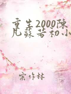 重生2000陈凡苏若初小说
