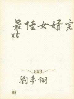 最佳女婿完整txt